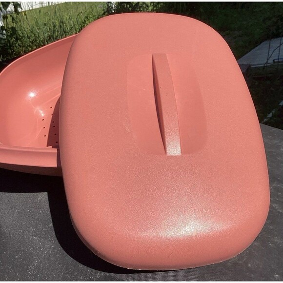 Tupperware Vintage Micro Steamer Microwave 6 Cups Mauve Pink - Picture 12 of 12